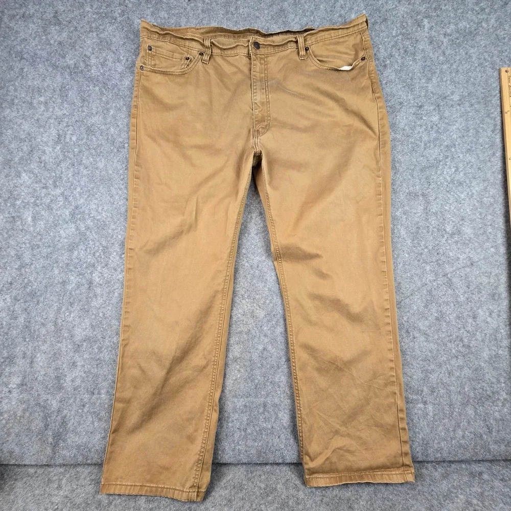Levi's 541 Athletic Taper Mens 42x30 Tan Khaki Stretch Chino Pants 18181-0151